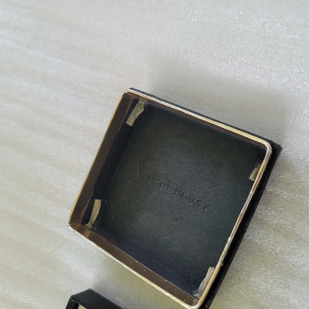 Vintage Swank Stone Tuxedo Shirt Studs Set of 3 Box